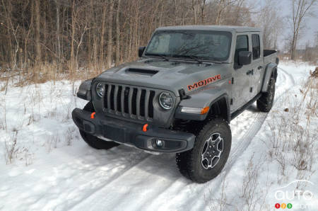 2021 Jeep Gladiator Mojave, in the snow